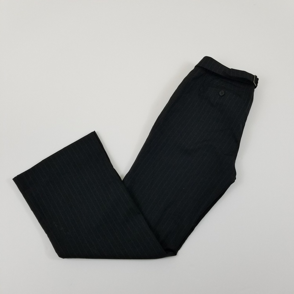 J Crew Black Pinstriped Pants Size 6